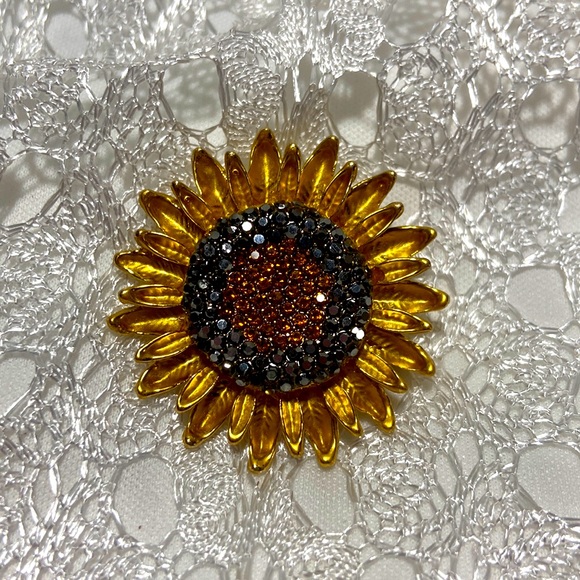 Pendant/Brooch Convertible Sunflower - Picture 5 of 13